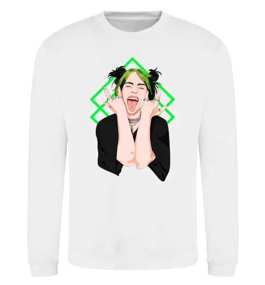 Світшот Billie Eilish art Білий фото