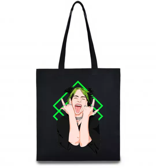 Эко-сумка Billie Eilish art Черный фото