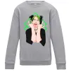 Детский Свитшот Billie Eilish art Серый меланж фото