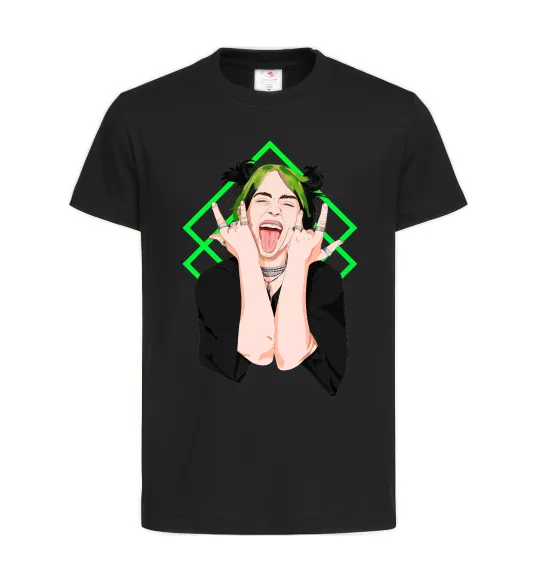 Детская футболка Billie Eilish art Черный фото