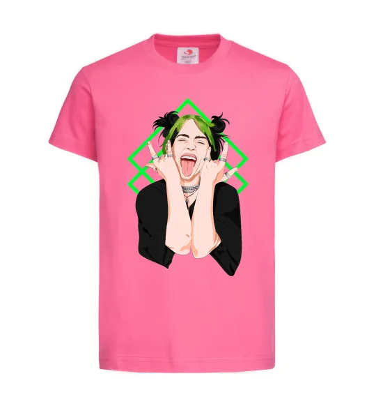Детская футболка Billie Eilish art Ярко-розовый фото