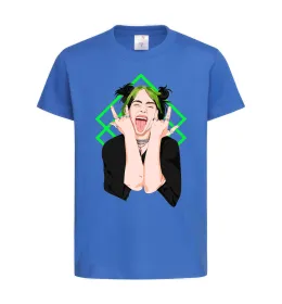Дитяча футболка Billie Eilish art Яскраво-синій фото