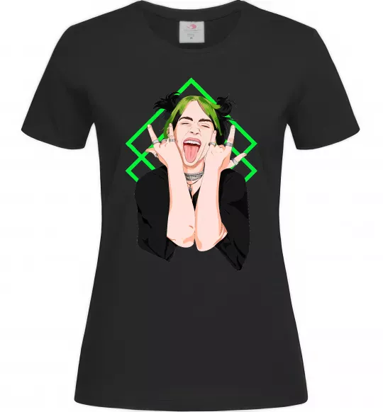 Женская футболка Billie Eilish art Черный фото