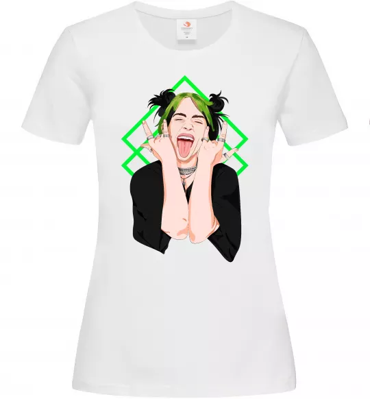 Женская футболка Billie Eilish art Белый фото