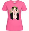 Женская футболка Billie Eilish art Ярко-розовый фото
