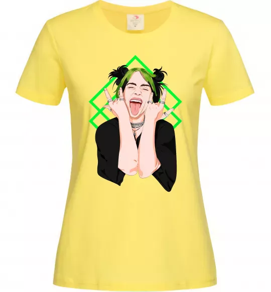 Женская футболка Billie Eilish art Лимонный фото