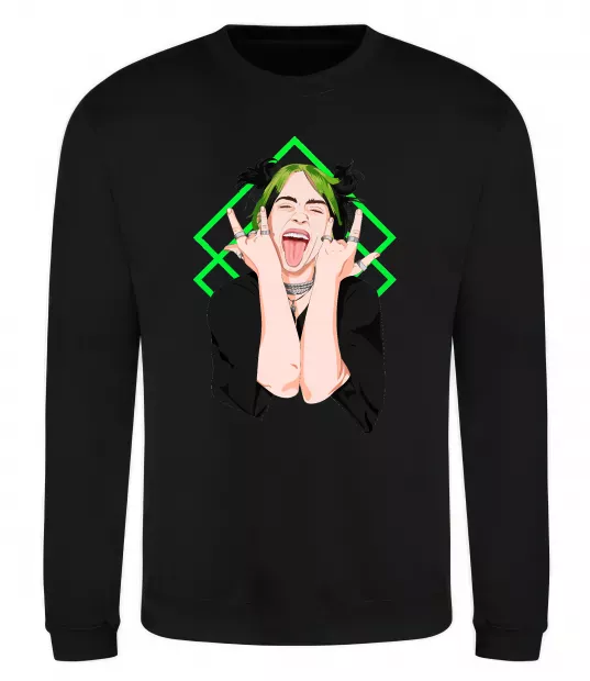 Свитшот Billie Eilish art Черный фото