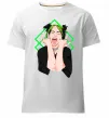 Мужская премиум футболка Billie Eilish art Белый фото