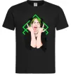 Мужская футболка Billie Eilish art Черный фото