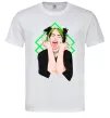 Мужская футболка Billie Eilish art Белый фото