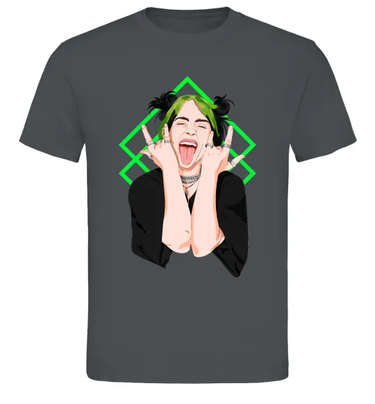Мужская футболка Billie Eilish art Графит фото