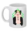 Чашка керамическая Billie Eilish art Белый фото
