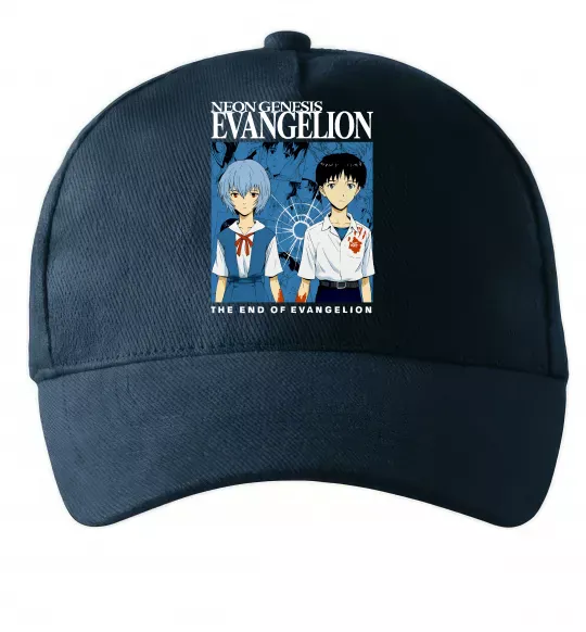 Кепка The end of evangelion Темно-синій фото