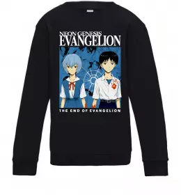 Детский Свитшот The end of evangelion Черный фото