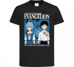 Детская футболка The end of evangelion Черный фото
