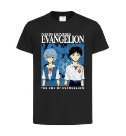 Детская футболка The end of evangelion Черный фото
