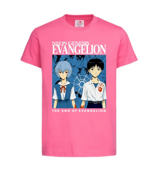 Дитяча футболка The end of evangelion Яскраво-рожевий фото