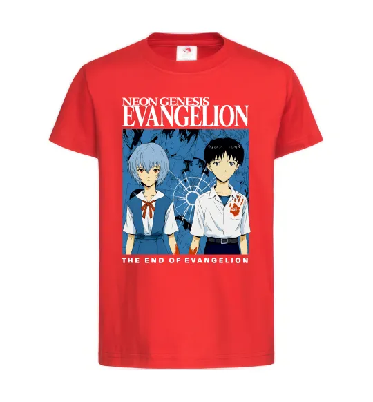 Дитяча футболка The end of evangelion Червоний фото