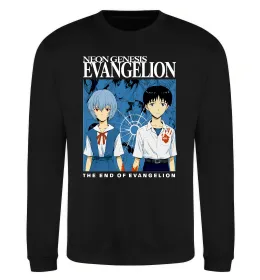 Світшот The end of evangelion Чорний фото