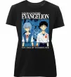 Женская премиум футболка The end of evangelion Черный фото