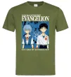 Чоловіча футболка The end of evangelion Оливковий фото