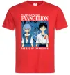 Чоловіча футболка The end of evangelion Червоний фото