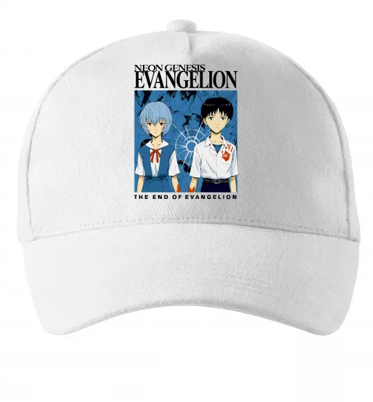 Кепка The end of evangelion Білий фото