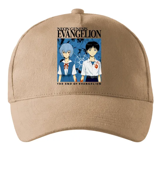 Кепка The end of evangelion Пісочний фото