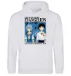 Мужская толстовка (худи) The end of evangelion Серый меланж фото