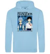 Чоловіча толстовка (худі) The end of evangelion Блакитний фото
