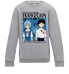 Детский Свитшот The end of evangelion Серый меланж фото