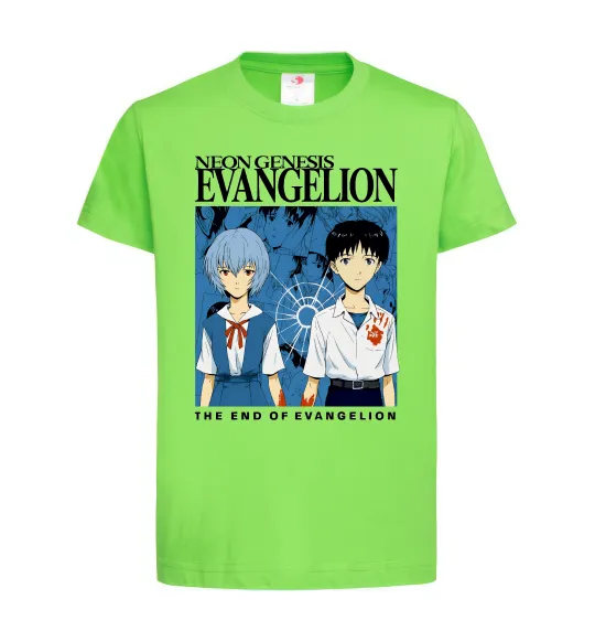 Дитяча футболка The end of evangelion Лаймовий фото
