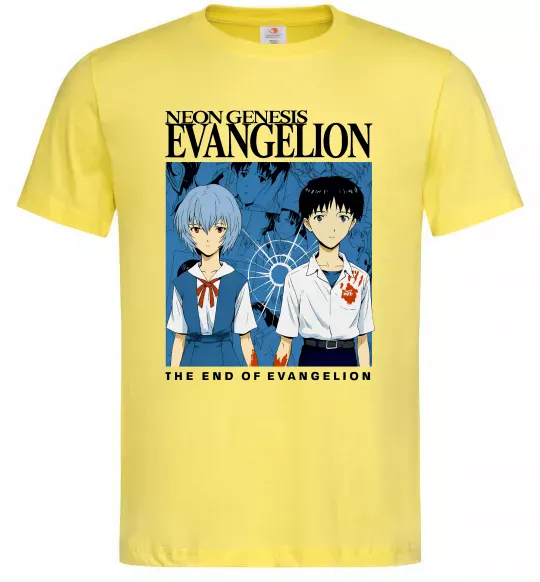 Чоловіча футболка The end of evangelion Лимонний фото