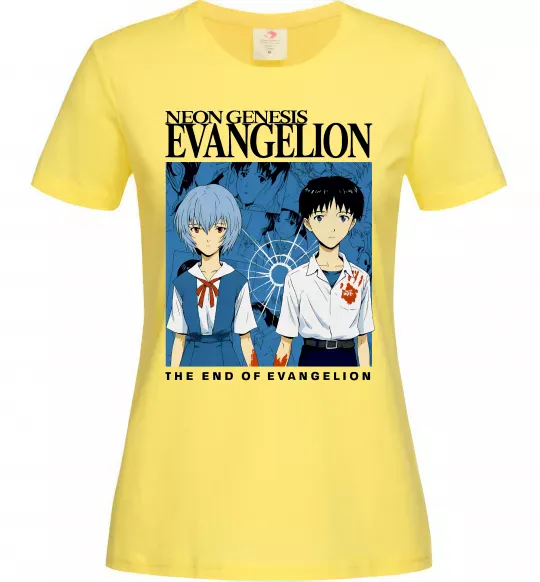 Женская футболка The end of evangelion Лимонный фото