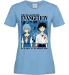 Женская футболка The end of evangelion Голубой фото