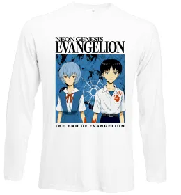 Лонгслів The end of evangelion Білий фото