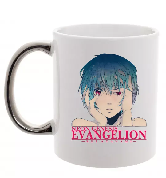Чашка с цветной ручкой Rey Ayanami Серебро фото