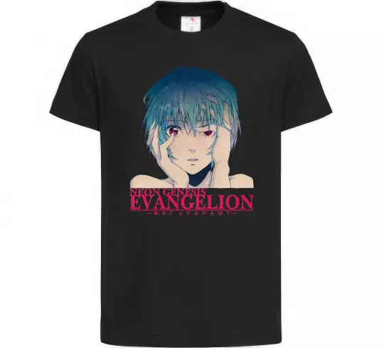 Детская футболка Rey Ayanami Черный фото