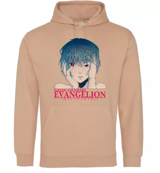 Женская толстовка (худи) Rey Ayanami Песочный фото