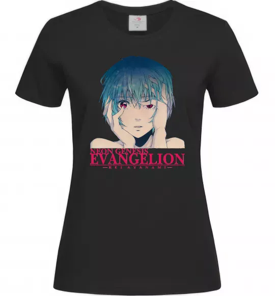Женская футболка Rey Ayanami Черный фото