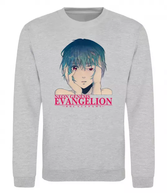 Свитшот Rey Ayanami Серый меланж фото