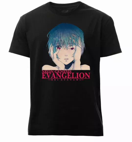 Чоловіча преміум футболка Rey Ayanami Чорний фото