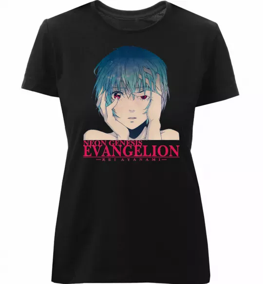Жіноча преміум футболка Rey Ayanami Чорний фото