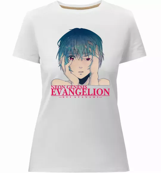Жіноча преміум футболка Rey Ayanami Білий фото