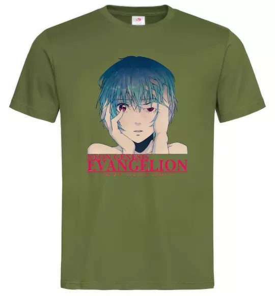 Чоловіча футболка Rey Ayanami Оливковий фото