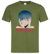 Чоловіча футболка Rey Ayanami Оливковий фото