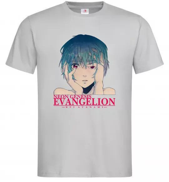 Чоловіча футболка Rey Ayanami Сірий фото