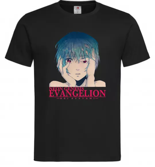 Чоловіча футболка Rey Ayanami Чорний фото
