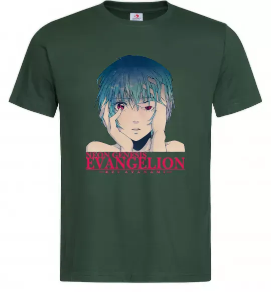 Чоловіча футболка Rey Ayanami Темно-зелений фото