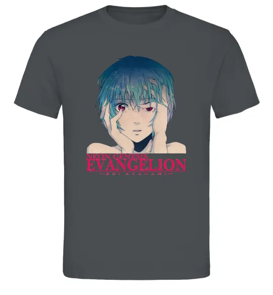 Чоловіча футболка Rey Ayanami Графіт фото